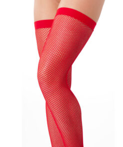 Sexy Red Fishnet Stockings