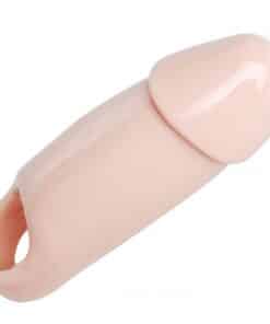 Size Matters Really Ample Wide Penis Enhancer Sheath Flesh