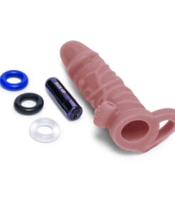 Size Up Silicone Vibrating Realistic 1 Inch Extender