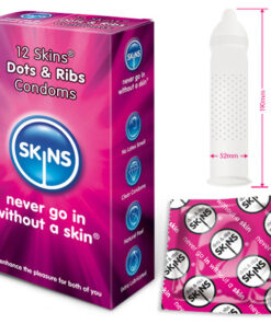 Skins Condoms Dots And Ribs 12 Pack