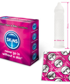 Skins Condoms Dots And Ribs 4 Pack