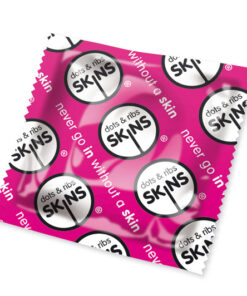 Skins Dots And Ribs Condoms x50 Pink