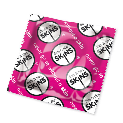 Skins Dots And Ribs Condoms x50 Pink