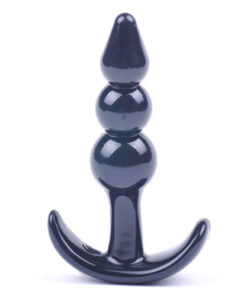 Small Black Beaded Anal Plug