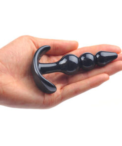 Small Black Beaded Anal Plug