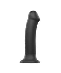 Strap On Me Silicone Dual Density Bendable Dildo Medium Black