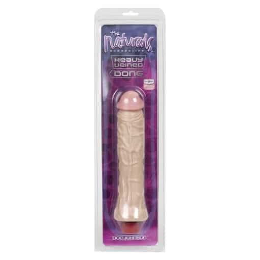 The Naturals Heavy Veined 8 Inch Vibrating Dong Thin