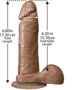 The Realistic Cock 6 Inch Dildo Flesh Brown