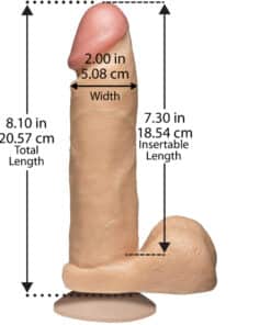 The Realistic Cock 8 Inch Dildo Flesh Pink