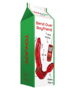 ToyJoy Bend Over Boyfriend Strapless Strap On Red