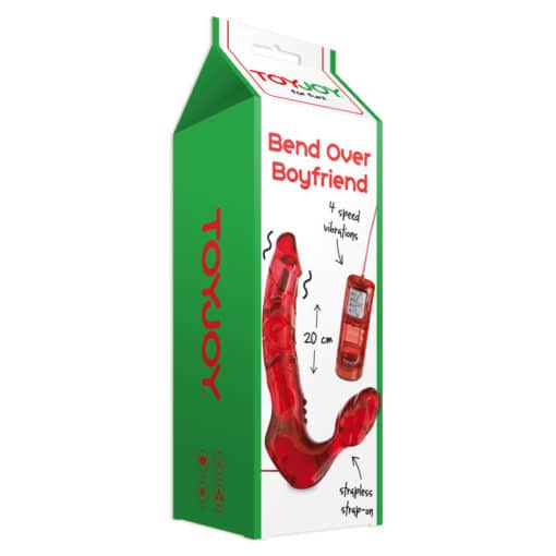 ToyJoy Bend Over Boyfriend Strapless Strap On Red