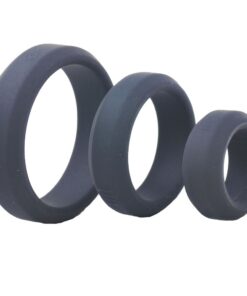 Triple Black Silicone Cock Rings