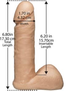 VacULock 6 Inch Realistic Dildo Attachment