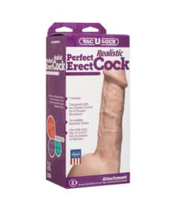 VacULock 7 Inch Perfect Erect Cock Attachment Flesh Pink