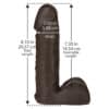 VacULock 8 Inch Realistic Dildo Attachment Black