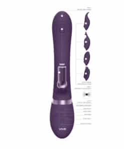 Vive Etsu Interchangeable Rabbit Vibrator Purple